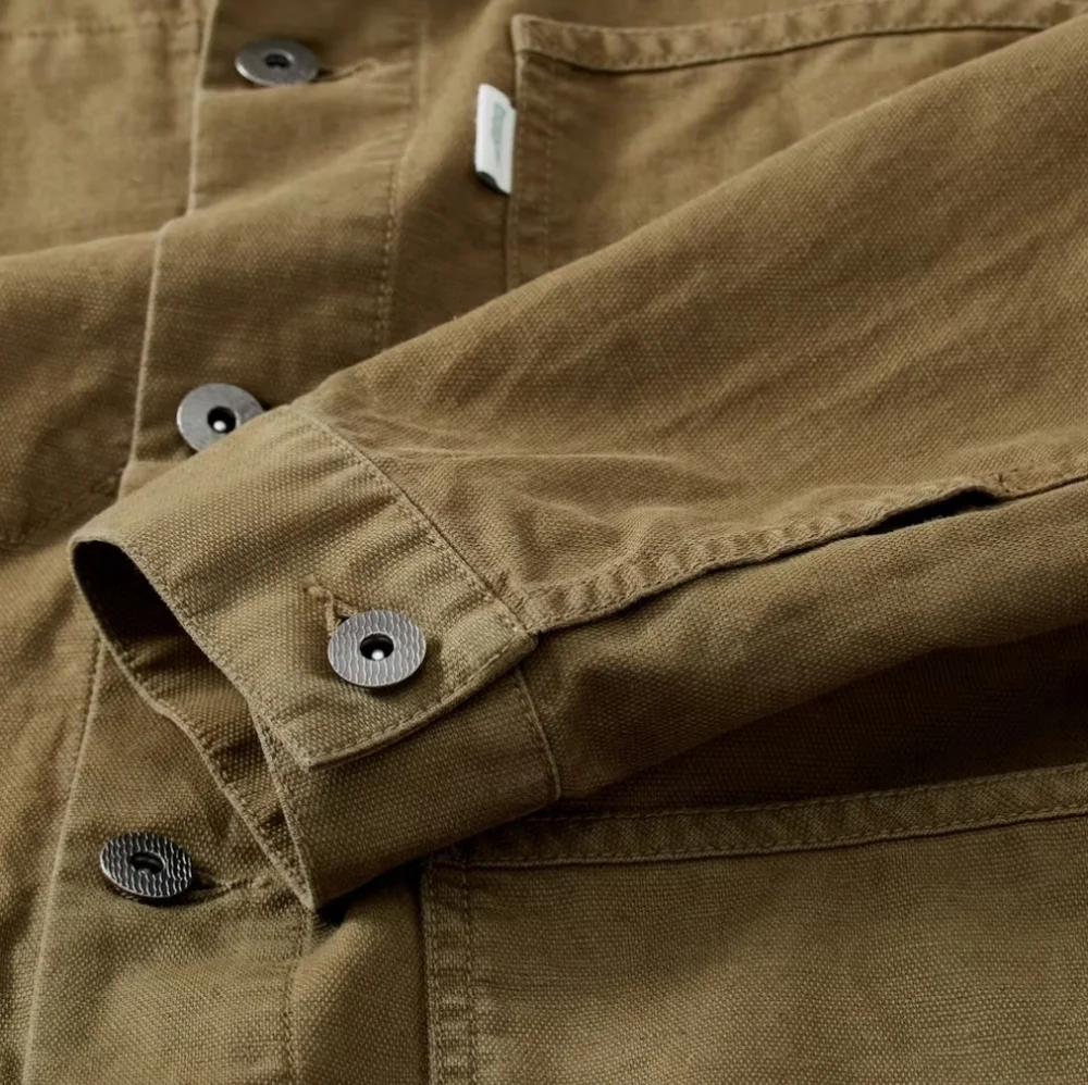 Men's Olive Military Field Jacket - Picture 6 of 15